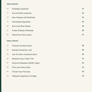 Actual PDF page 4 from A Taste of Finland: Contents, page 2.