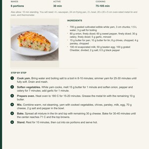 Actual PDF page 13 from A Taste of Saint Vincent and the Grenadines: Small Cheesy White-Yam Pie recipe page.