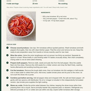 Actual PDF page 6 from A Taste of Uzbekistan: Achichuk Tomato Salad recipe page.