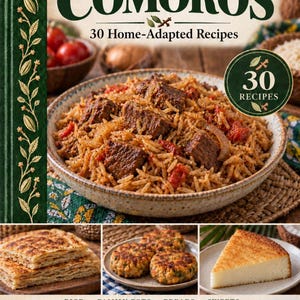 Actual cover of the A Taste of Comoros PDF cookbook.