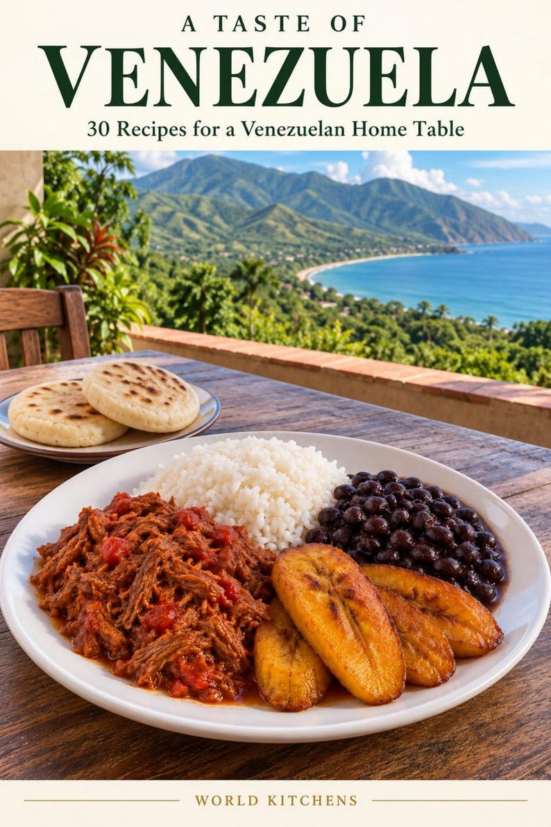 Actual cover of the A Taste of Venezuela PDF cookbook.