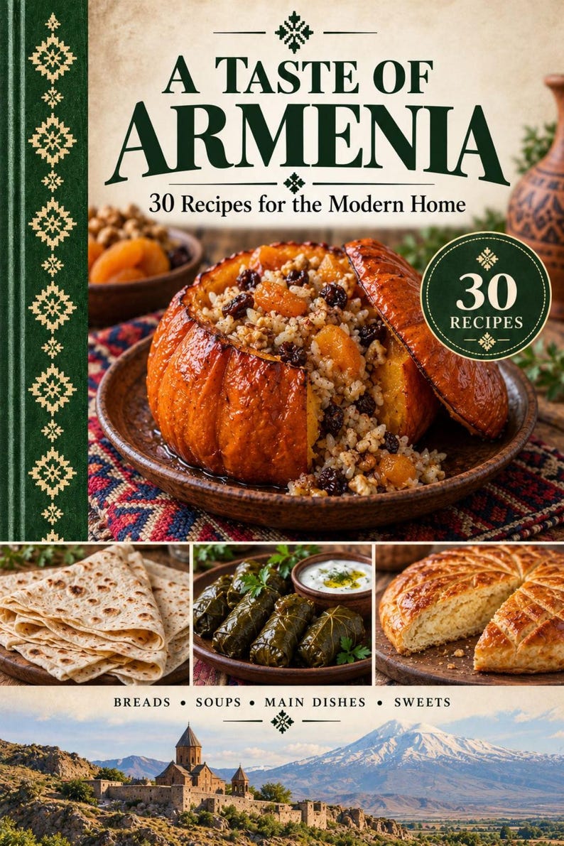 Actual cover of the A Taste of Armenia PDF cookbook.