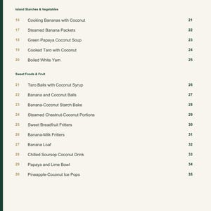 Actual PDF page 4 from A Taste of Micronesia: Contents, page 2.