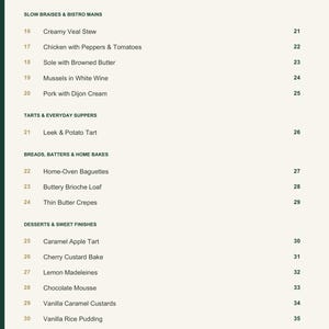 Actual PDF page 4 from A Taste of France: Contents, page 2.