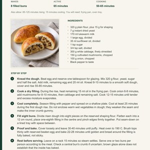 Actual PDF page 13 from A Taste of Ukraine: Cabbage & Mushroom Pyrizhky recipe page.