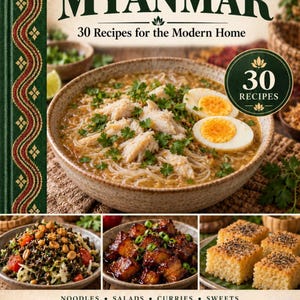 Actual cover of the A Taste of Myanmar PDF cookbook.