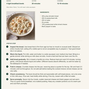 Actual PDF page 13 from A Taste of Serbia: Warm Bread, Milk & Cheese Bowl recipe page.