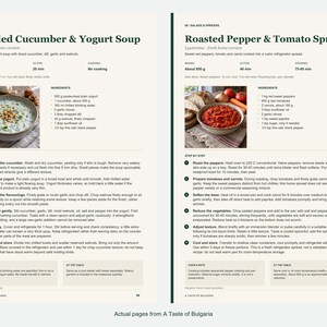 Two actual recipe pages from A Taste of Bulgaria.