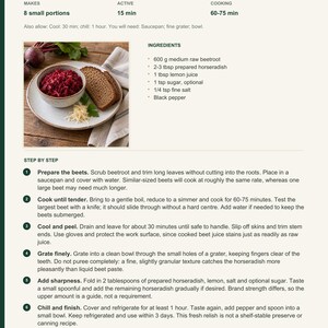 Actual PDF page 13 from A Taste of Poland: Beet & Horseradish Relish recipe page.