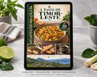 Timor-Leste Cookbook PDF - 30 Recipes, English Digital Download