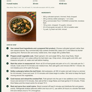 Actual PDF page 13 from A Taste of Congo: Palm-Oil Spinach with Smoked Fish recipe page.