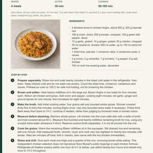 Actual PDF page 6 from A Taste of Bahrain: Chicken and Dried-Lime Rice recipe page.