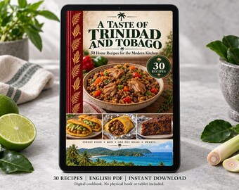 Trinidad and Tobago Cookbook PDF - 30 Recipes, English Digital Download