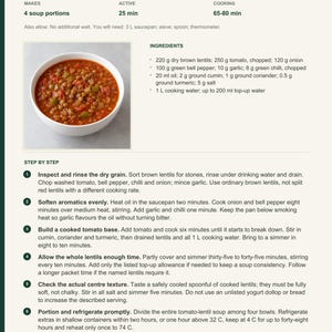 Actual PDF page 13 from A Taste of Yemen: Tomato Brown-Lentil Soup recipe page.