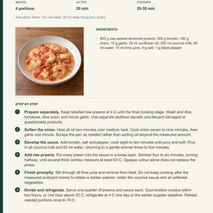 Actual PDF page 13 from A Taste of Tonga: Coconut Prawns and Tomato recipe page.