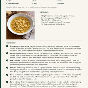 Actual PDF page 13 from A Taste of San Marino: Passatelli in Clear Broth recipe page.