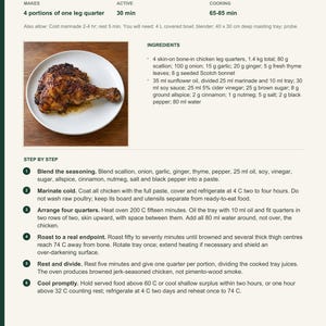 Actual PDF page 6 from A Taste of Jamaica: Oven Jerk Chicken recipe page.
