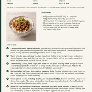 Actual PDF page 6 from A Taste of Taiwan: Braised Pork Belly Rice recipe page.