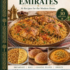 Actual cover of the A Taste of United Arab Emirates PDF cookbook.