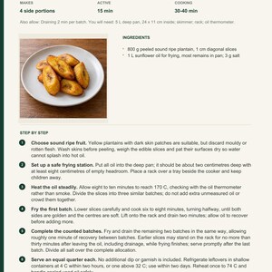 Actual PDF page 6 from A Taste of Gabon: Fried Ripe Plantain recipe page.