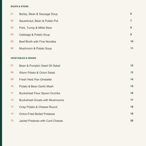 Actual PDF page 3 from A Taste of Slovenia: Contents, page 1.