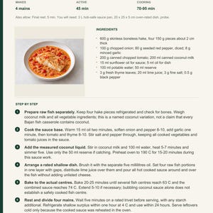 Actual PDF page 13 from A Taste of Barbados: Coconut Fish Casserole recipe page.