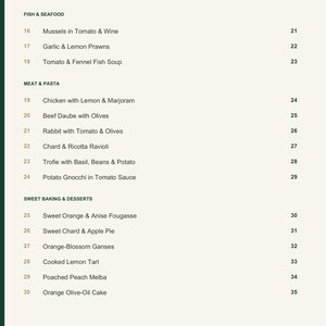 Actual PDF page 4 from A Taste of Monaco: Contents, page 2.