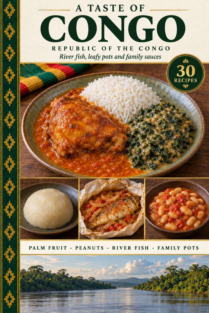 Actual cover of the A Taste of Congo PDF cookbook.
