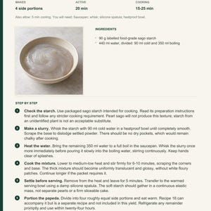 Actual PDF page 6 from A Taste of Indonesia: Papeda recipe page.