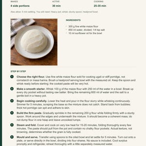 Actual PDF page 6 from A Taste of South Sudan: Firm Maize Ugali recipe page.