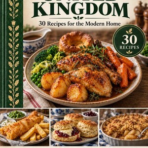 Actual cover of the A Taste of United Kingdom PDF cookbook.