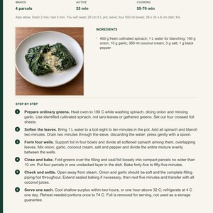 Actual PDF page 6 from A Taste of Samoa: Spinach Palusami recipe page.