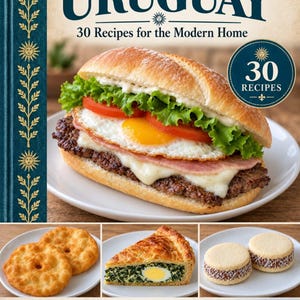 Actual cover of the A Taste of Uruguay PDF cookbook.