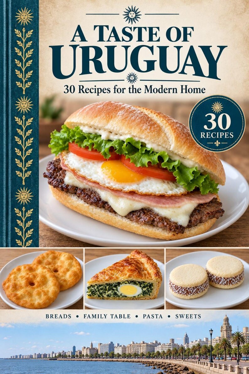 Actual cover of the A Taste of Uruguay PDF cookbook.