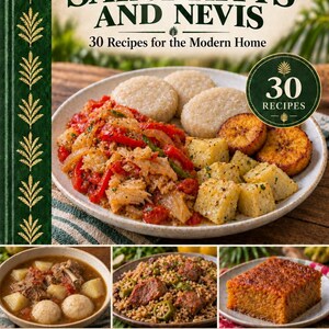 Actual cover of the A Taste of Saint Kitts and Nevis PDF cookbook.