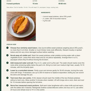 Actual PDF page 13 from A Taste of Zimbabwe: Boiled Sweet Potatoes recipe page.