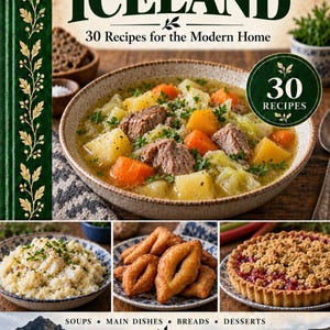 Actual cover of the A Taste of Iceland PDF cookbook.