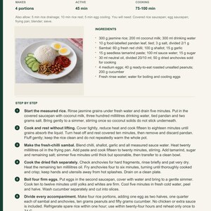 Actual PDF page 6 from A Taste of Malaysia: Nasi Lemak recipe page.