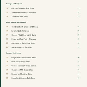 Actual PDF page 4 from A Taste of Oman: Contents, page 2.