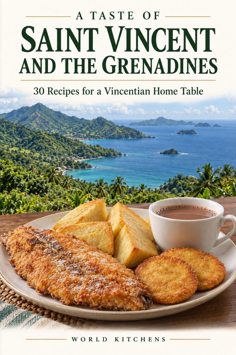 Actual cover of the A Taste of Saint Vincent and the Grenadines PDF cookbook.