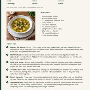 Actual PDF page 6 from A Taste of Czechia: Garlic & Potato Soup recipe page.