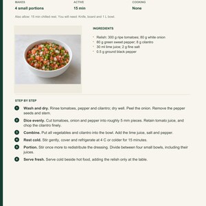Actual PDF page 6 from A Taste of Honduras: Fresh Tomato Chismol recipe page.