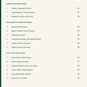 Actual PDF page 4 from A Taste of Moldova: Contents, page 2.
