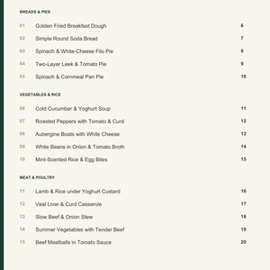 Actual PDF page 3 from A Taste of Albania: Contents, page 1.