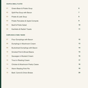 Actual PDF page 3 from A Taste of Luxembourg: Contents, page 1.