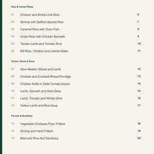 Actual PDF page 3 from A Taste of Bahrain: Contents, page 1.