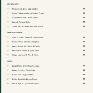 Actual PDF page 4 from A Taste of Albania: Contents, page 2.