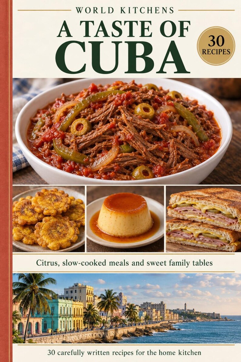 Actual cover of the A Taste of Cuba PDF cookbook.