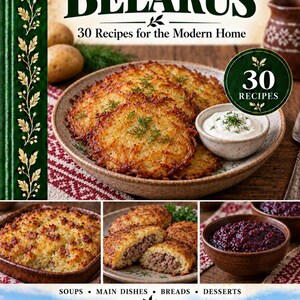 Actual cover of the A Taste of Belarus PDF cookbook.