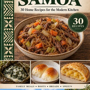 Actual cover of the A Taste of Samoa PDF cookbook.